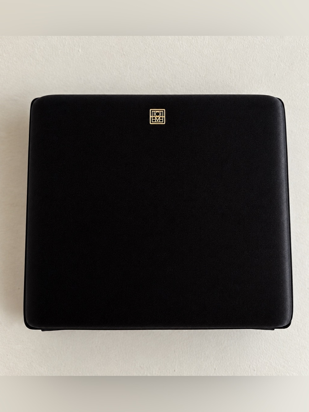 NWT TOTEME Satin Box Clutch in Black